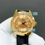 Swiss copy Omega Seamaster Ultra-Thin 9015 Automatic Yellow Gold Case Watch 